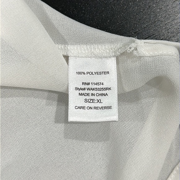 Pleione White Sheer Top - XL - Picture 8 of 14